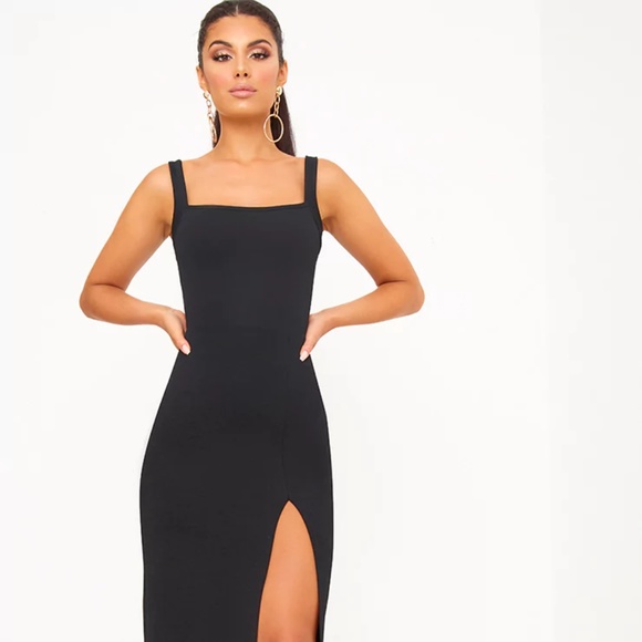 PrettyLittleThing Dresses & Skirts - NWT PrettyLittleThing BLACK STRAIGHT MAXI DRESS